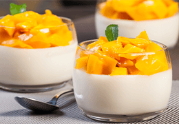 mangue entremets lait de coco Jardin BiO étic miniature recette