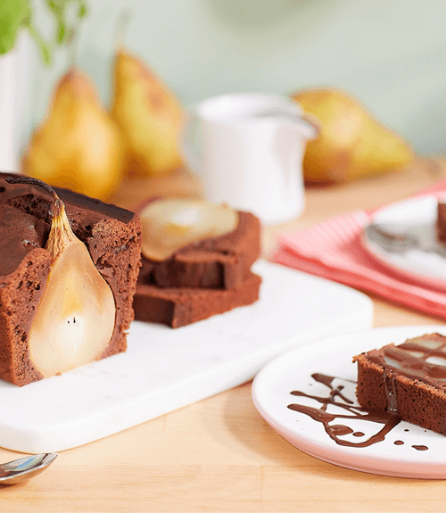 Recette de cake poire chocolat Jardin BiO étic