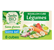Bouillon cube légumes bio sans sel et sans gluten
