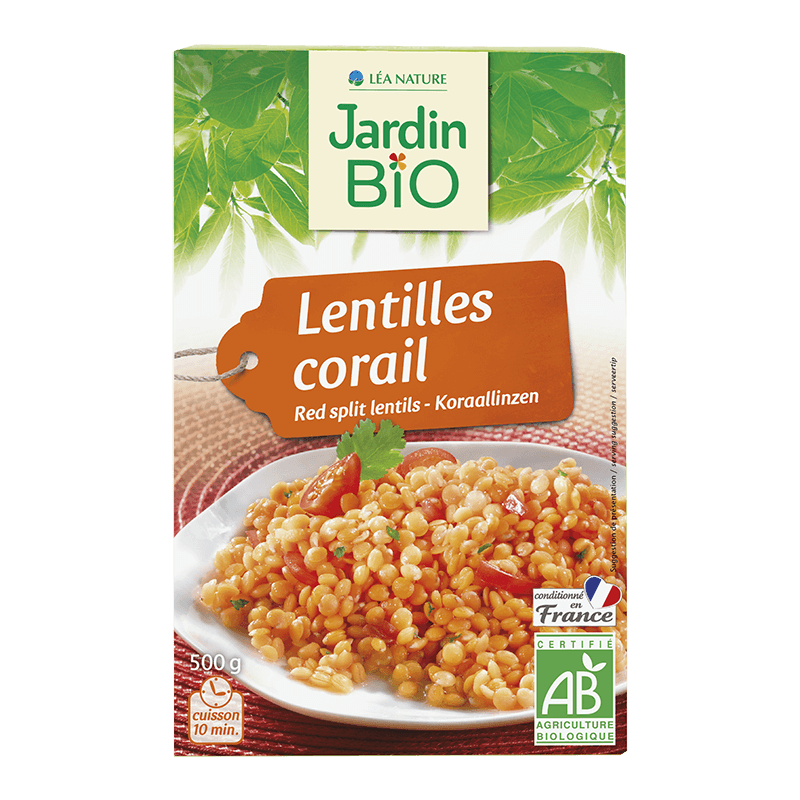 Lentilles corail bio