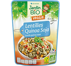 Lentilles  quinoa et soja