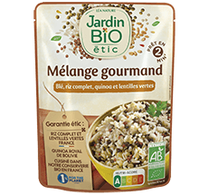 Mélange gourmand Blé, riz complet, quinoa et lentilles vertes