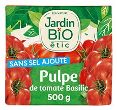 Pulpe de tomate bio au basilic