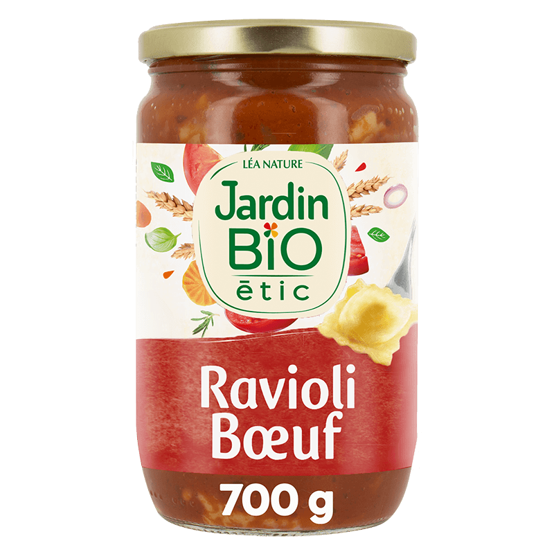 Ravioli au boeuf bio - Ravolis bio en bocal issu de l'agriculture
