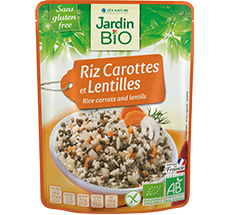 Riz carotte bio et lentilles