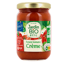 Sauce tomate bio à la crème
