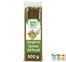 Spaghetti bio  au quinoa, persil et ail