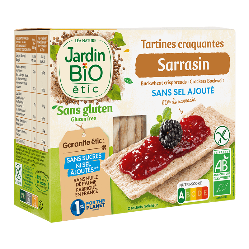 Tartines craquantes Sarrasin sans sel bio sans gluten
