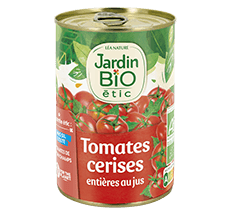 Tomates cerises bio entières au jus